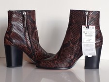 Zara-Stiefelette 36 neu braun Snake Print neu mit Original-Etikett