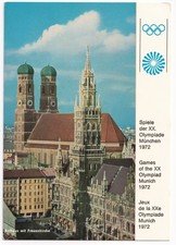 AK München, Spiele der XX. Olympiade, Rathaus, Frauenkirche, 1972, unversandt