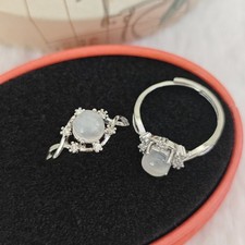 Rund echt Mondstein stilvoll Hochzeit Party Ringe Edelstein Ring Heilstein 54