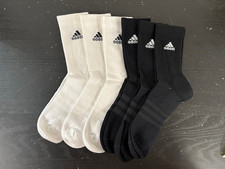 #A622: 6 Paar adidas Sportsocken Tennissocken Kurzsocken Gr. 43-45 / L