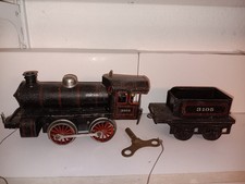 BING  Eisenbahn Lok    , Spur 1   , Uhrwerk ok ,  mit Schlüssel