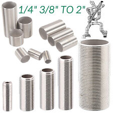 Edelstahl Rohr 1/8 bis 2 Zoll V2A Gewinderohr Wasserrohr Rohrnippel Außengewinde
