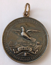 Medaille Verband deutscher Brieftauben Liebhaber Vereine /  Wilhelm II. RAR !