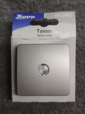 Kopp Taster Milano beleuchtet Farbe Stahl/Silber 