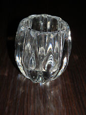 KRISTALL TEELICHTHALTER CA. 8 CM HOCH,4,3 CM DURCHMESSER OBEN UND UNTEN CA. 5 CM