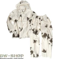 BUNDESWEHR SCHNEETARN ANZUG 2-TLG. JACKE + HOSE ARMY BW WINTER JAGD TARNUNG WEIß