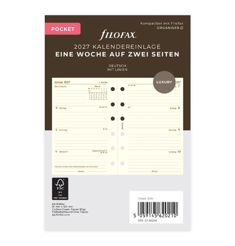 Filofax kalendereinlage 2027 - filofax,