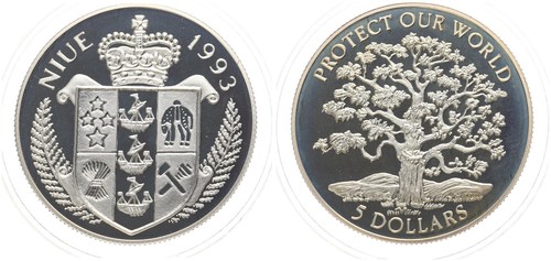 Niue dollars 1993 protect - niue,