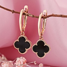 Rose gold 585 earrings flower