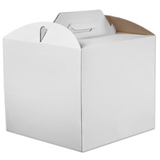 Tortenkarton 28x28x25 cm Weiß – Stabile Kuchenbox | Bäckerei Verpackung | Kuchen