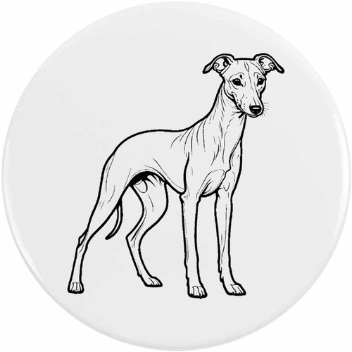 Button pin anstecker whippet - button,