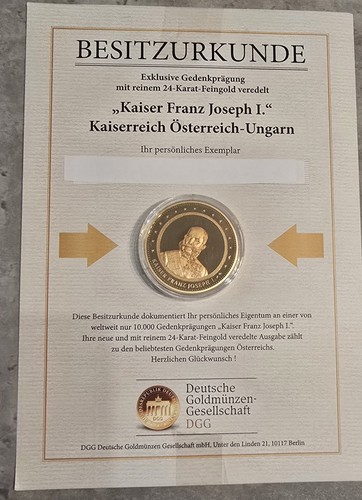 Dgg kaiser franz josef i - kaiser,