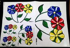 Aufkleber-Bogen Opel Blumen