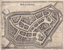 Niederlande Bolsward Original Kupferstich Merian 1641