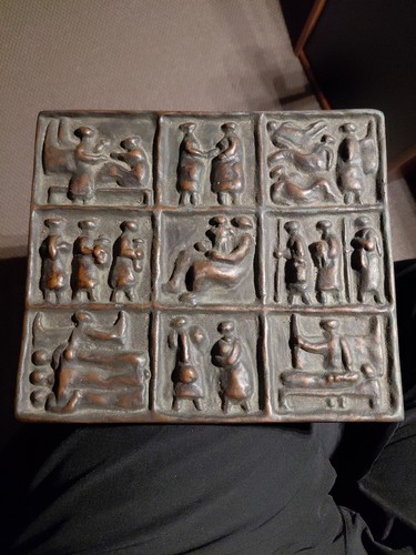 Messing oder bronze relief - messing,