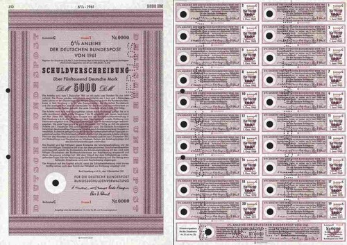Deutsche bundespost 1961 bad - 1961,