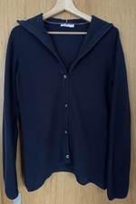 CECIL Damen Strickjacke Cardigan Kapuze navy dunkelblau Gr. S gut erhalten