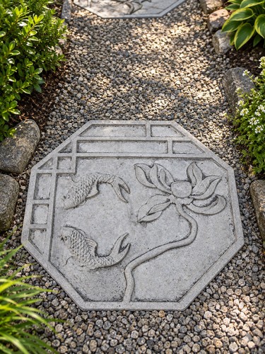Großer trittstein mit koi - großer,