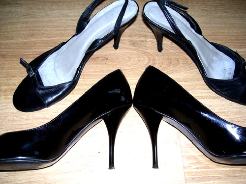 Lack pumps 10cm - ", "