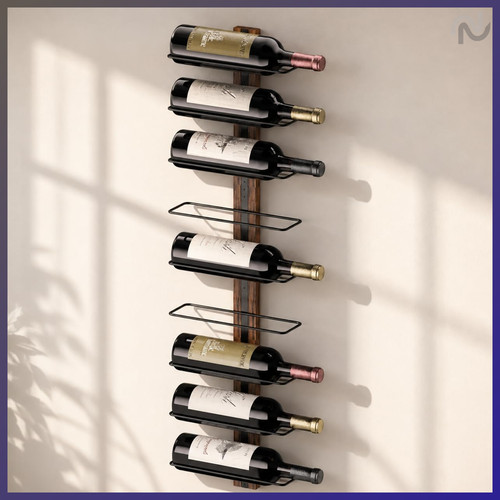 Weinregal wand schwarz metall - weinregal,