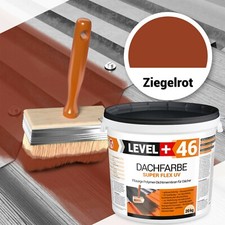 Dachfarbe 20kg Sockelfarbe flexible Dachbeschichtug Dachlack Ziegelrot RM46