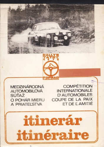 1975 rallye tatry road book - rallye,