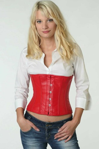 Korsett corsage leder rot - korsett,