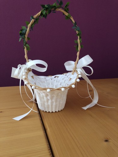 Hochzeit streukörbchen weiß - streukörbchen,
