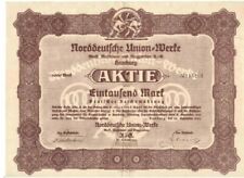 Norddeutsche Union Werke , Werft Maschinen u. Waggonbau  Hamburg  1923 ungekocht