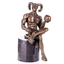 Bronzefigur teufel mit - bronzefigur,