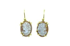 HANDGRAVIERTE KAMEE OHRRINGE