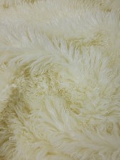 Elfenbein Creme Weicher Shaggy Kunstfell Stoff