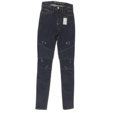 PHILIPP PLEIN Damen Jeans Hose Denim High Waist Biker Indigo  Gr: 26/S OP: 600 €