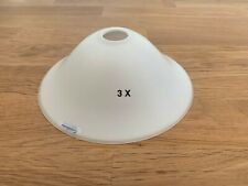 3 x Lampenschirm Glasschirm Pendelleuchte 22 mm D15 cm  weiß Fassung G9 G4