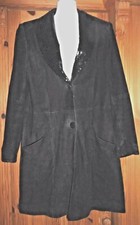 Super sexy Leder Mantel Wildleder Gr.40  in schwarz  von MISS