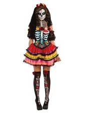 Damen Day of the Dead Senorita Kostum Halloween Erwachsene