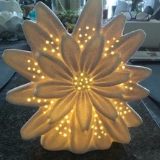 LED Blume Glitzer Timer Rose Lila
