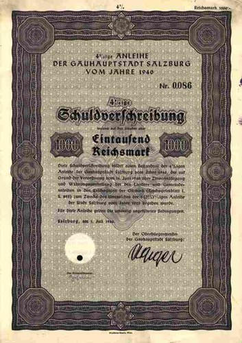 Salzburg gauhauptstadt 1940 - salzburg,