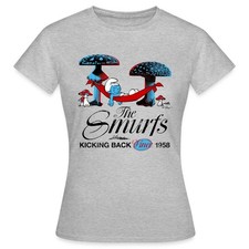 Schlümpfe Retro Design Mit Schlafendem Schlumpf Frauen T-Shirt