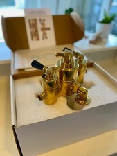 Cast Iron Duscharmatur Thermostatisches Duschventil gold poliertes Messing