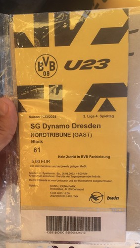 Used ticket bvb - used,