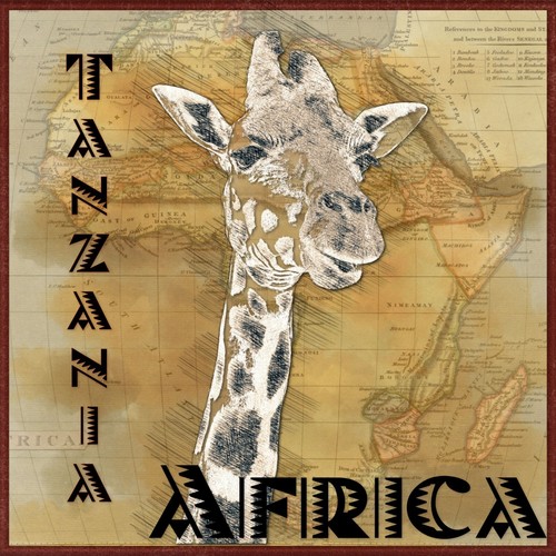 Tansania afrika karte vintage - karte,