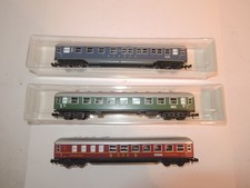 ++ N Minitrix 3011 3012 3013 Personenwagen, Touropa Liegewagen, DSG Speisewagen