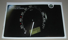 Technische Information Skoda Octavia I Typ 1U Broschüre Handbuch Stand 08/2003