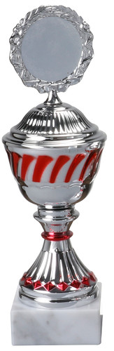 Pokal silber rot höhe - silber-rot, höhe: