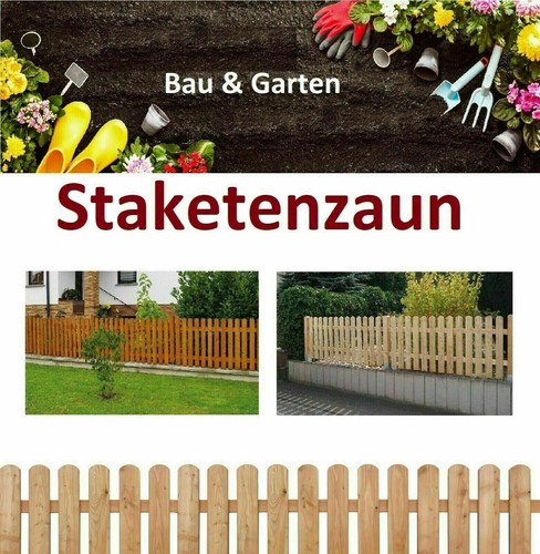 Staketenzaun honigfarbe - staketenzaun,