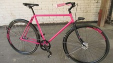 Customized  Single speed bike, Rh 54cm(M-M), telemagenta, Rücktritt, Licht