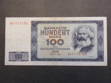 Geldschein von DDR 100 Mark