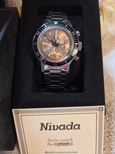 Nivada Grenchen Chronoking Mecaquartz "Salmon Dial"