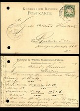 BAYERN Firmen PK 1909 FORCHHEIM Bühring & Weiler, Maschinen-Fabrik  #41460